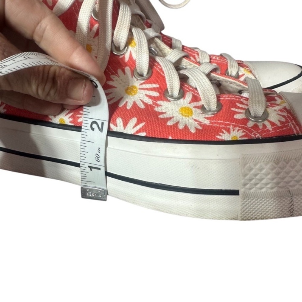 Converse Chuck Taylor Daisy Print High Top Sneakers Coral Women's 7.5‎ - Picture 6 of 16